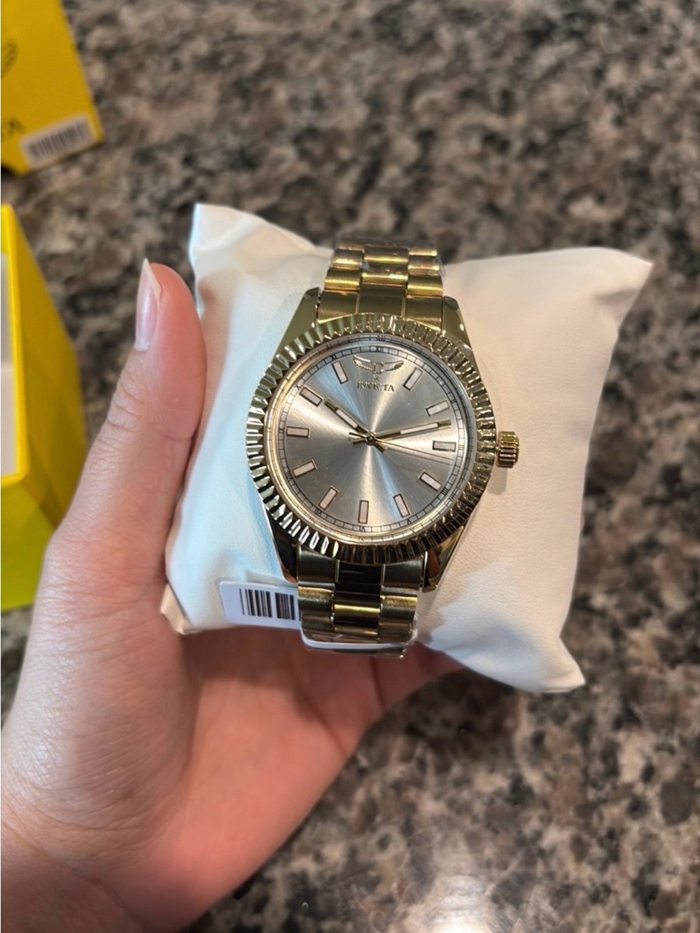 Invicta Men's Gold-Tone Stainless Steel Watch with Silver Dial NWT - Picture 6 of 7